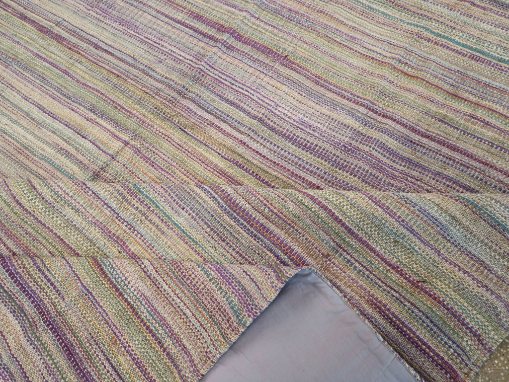 Modern Turkish Flatweave Room Size Carpet, No.30948 - Staging