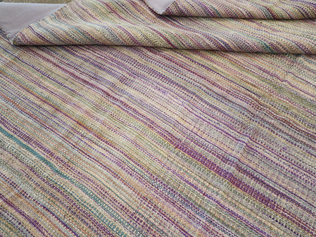 Modern Turkish Flatweave Room Size Carpet, No.30948 - Staging