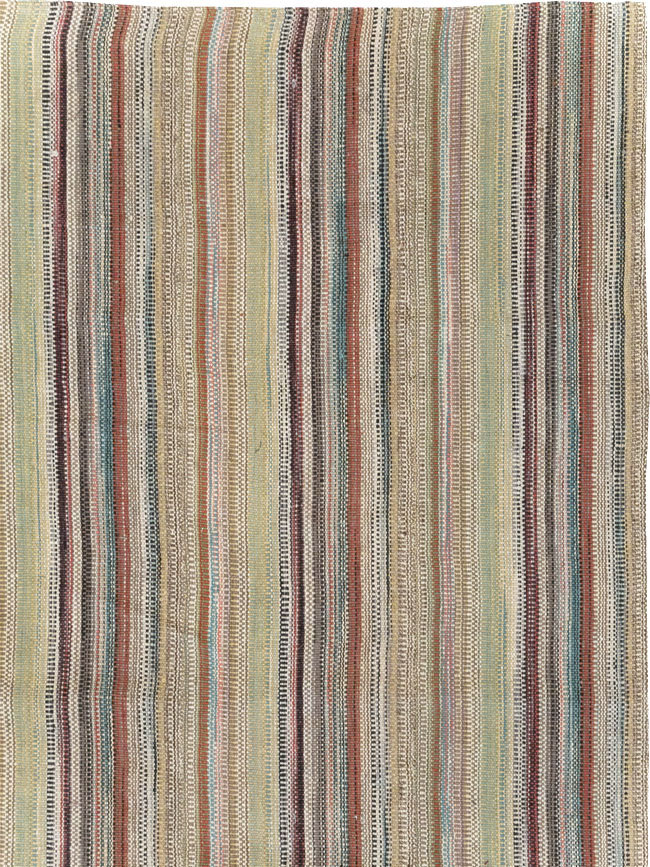 Modern Turkish Flatweave Room Size Carpet, No.30951 - Staging