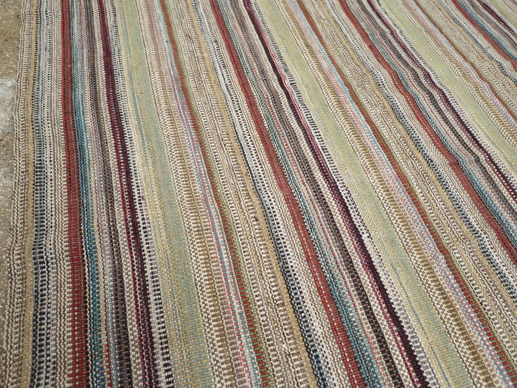 Modern Turkish Flatweave Room Size Carpet, No.30951 - Staging