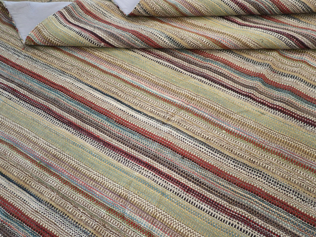 Modern Turkish Flatweave Room Size Carpet, No.30951 - Staging