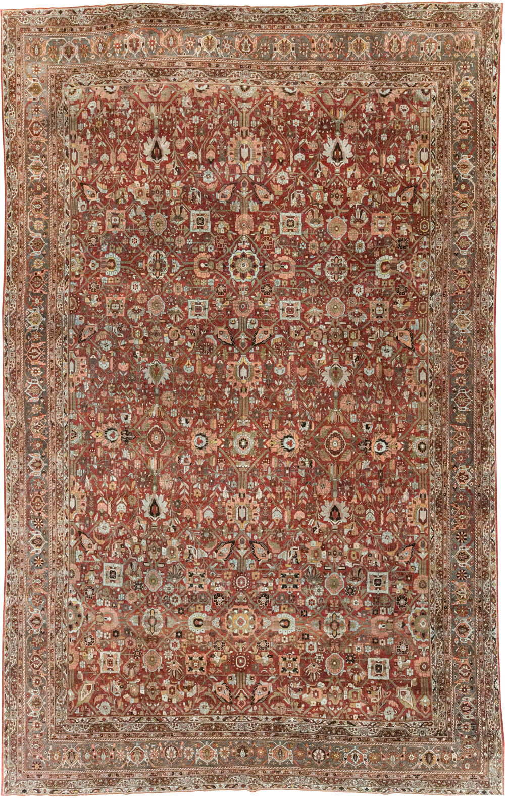 Antique Persian Bidjar Large Carpet, No.30953 - Staging