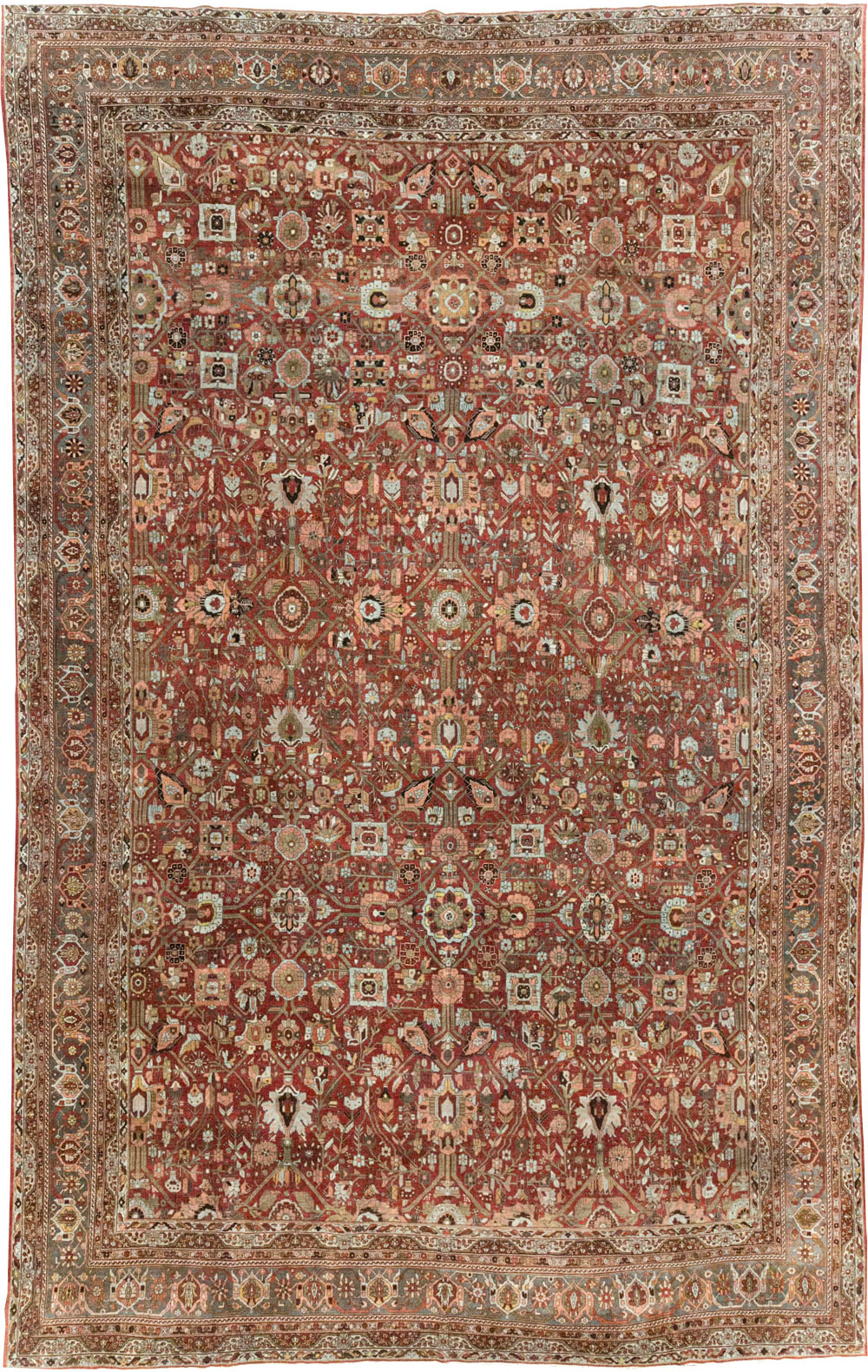 Antique Persian Bidjar Large Carpet, No.30953 - Staging
