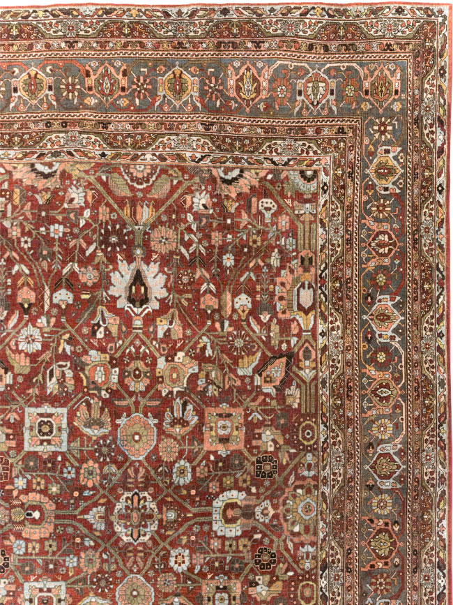 Antique Persian Bidjar Large Carpet, No.30953 - Staging