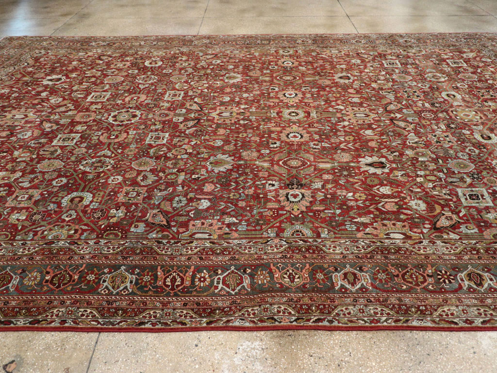 Antique Persian Bidjar Large Carpet, No.30953 - Staging