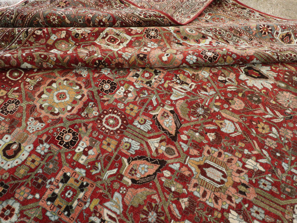 Antique Persian Bidjar Large Carpet, No.30953 - Staging