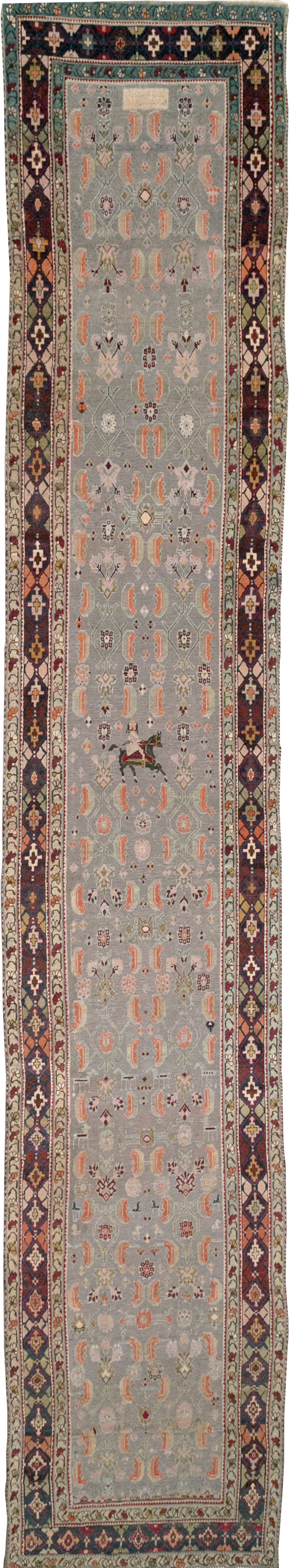 Antique Caucasian Karabagh Wide Gallery Runner, No.30954 - Staging