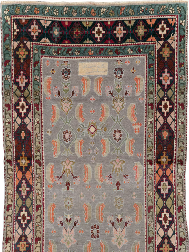 Antique Caucasian Karabagh Wide Gallery Runner, No.30954 - Staging