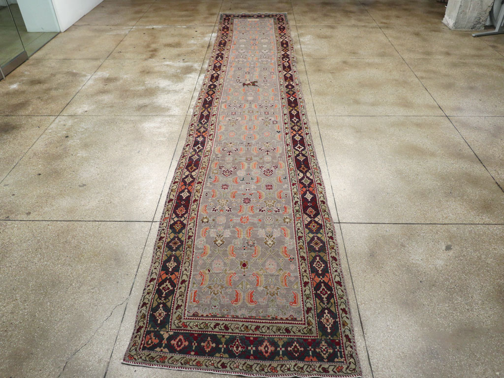 Antique Caucasian Karabagh Wide Gallery Runner, No.30954 - Staging