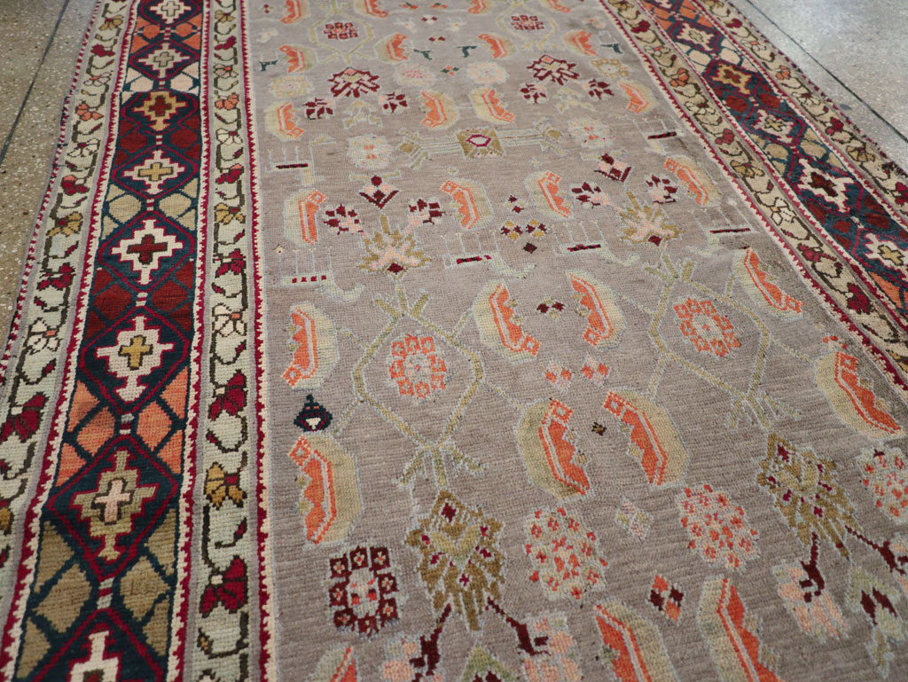 Antique Caucasian Karabagh Wide Gallery Runner, No.30954 - Staging