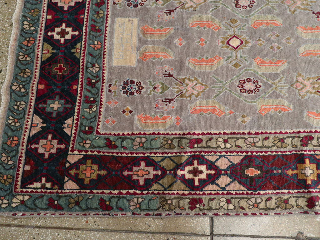 Antique Caucasian Karabagh Wide Gallery Runner, No.30954 - Staging