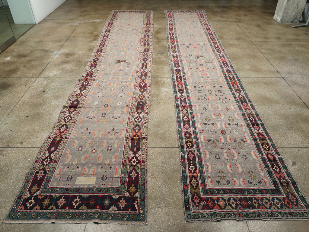 Antique Caucasian Karabagh Wide Gallery Runner, No.30954 - Staging