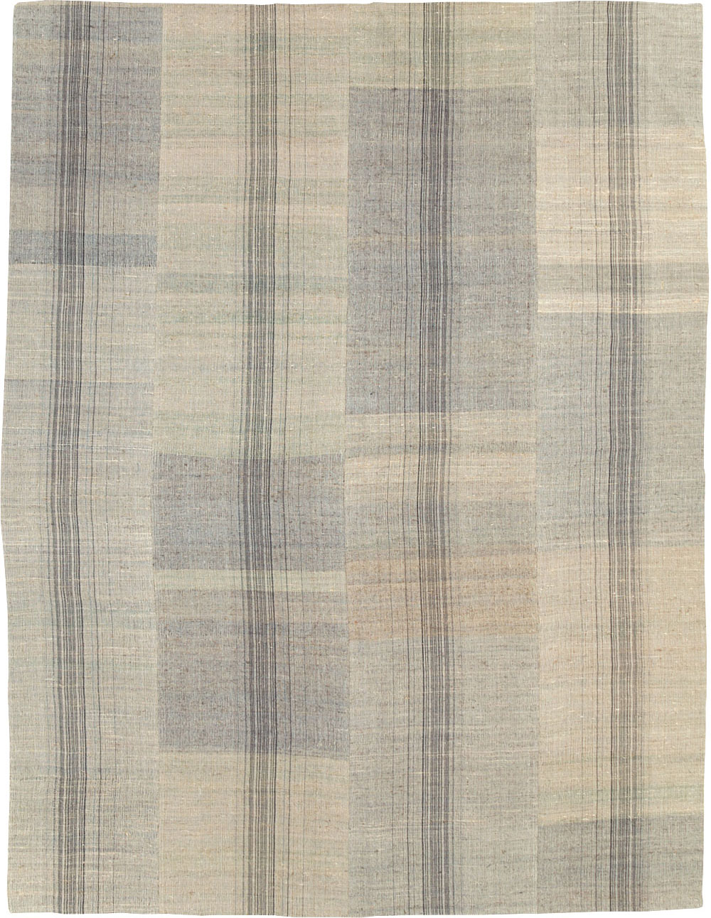 Vintage Turkish Flatweave Kilim Room Size Carpet, No.30963 - Staging