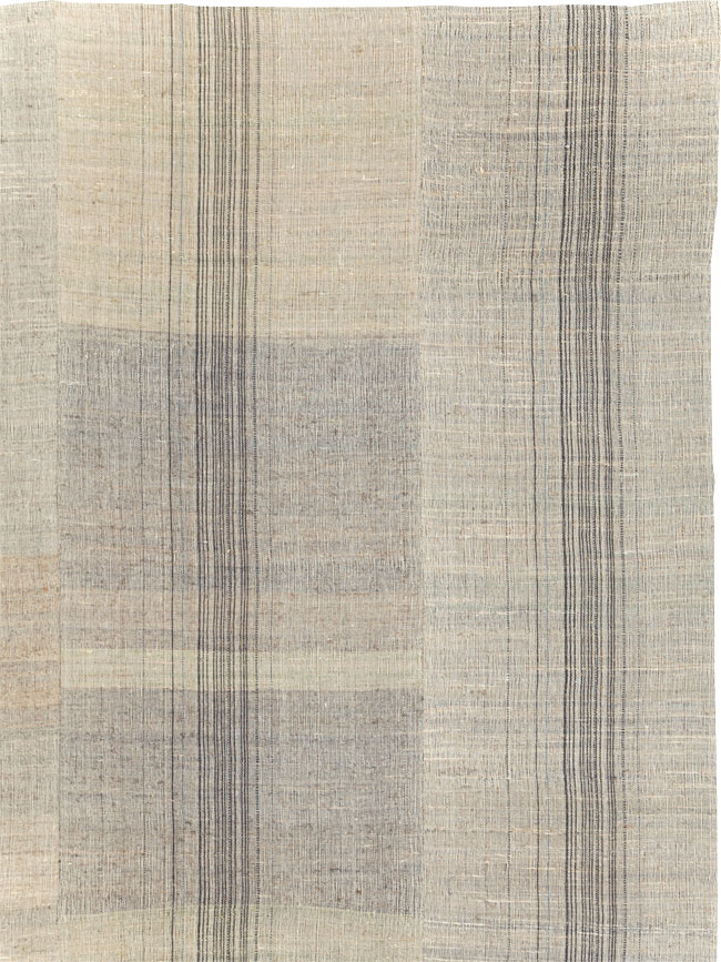 Vintage Turkish Flatweave Kilim Room Size Carpet, No.30963 - Staging