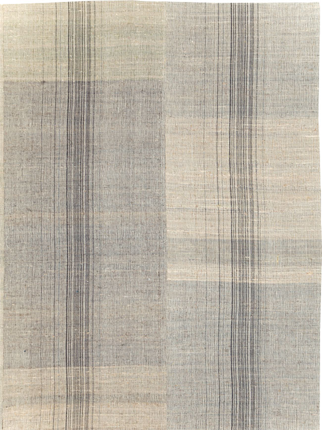 Vintage Turkish Flatweave Kilim Room Size Carpet, No.30963 - Staging