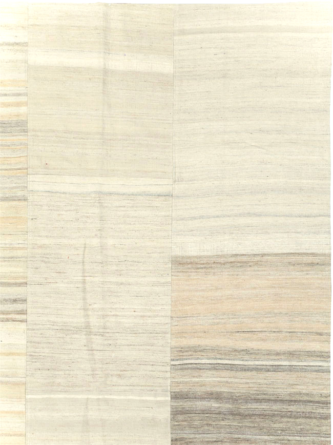 Modern Turkish Flatweave Kilim Large Room Size Carpet, No.30967 - Staging