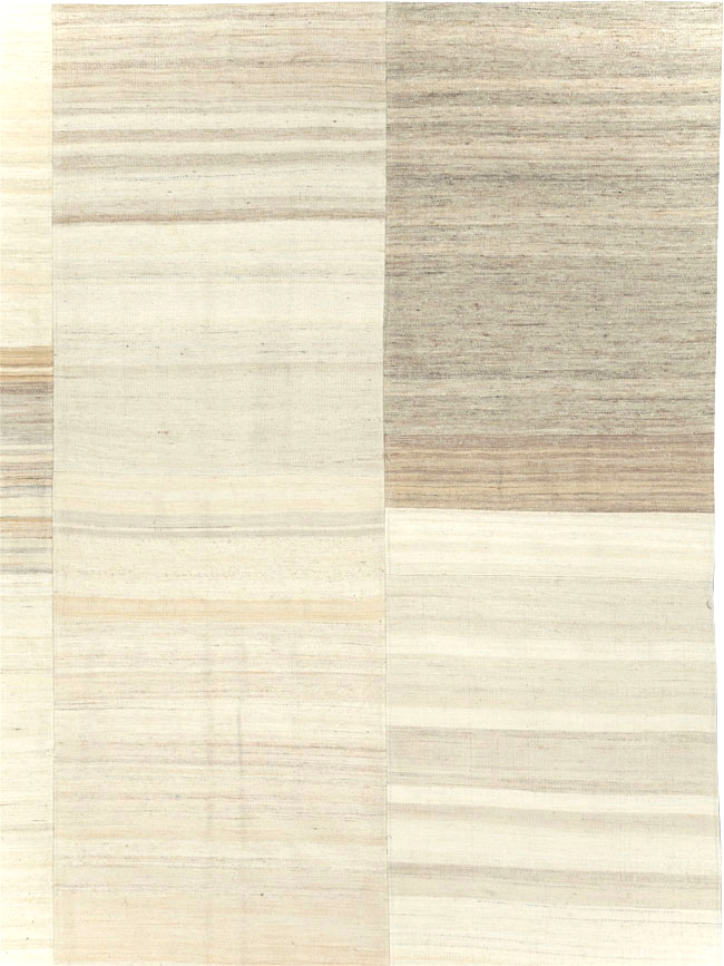 Modern Turkish Flatweave Kilim Large Room Size Carpet, No.30967 - Staging