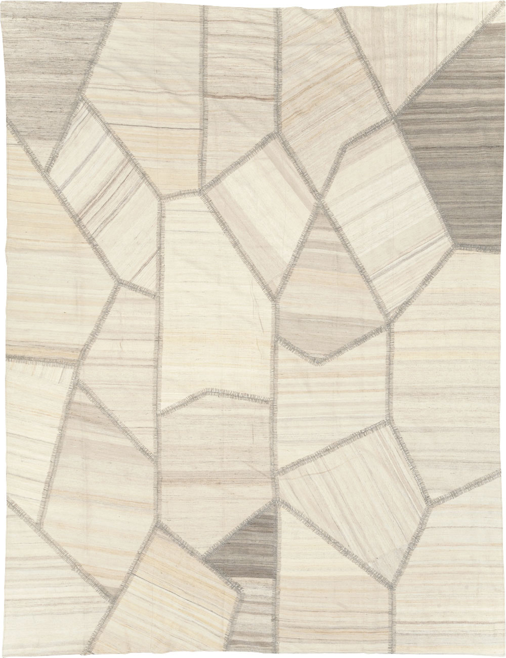 Modern Turkish Flatweave Kilim, No.30971 - Staging