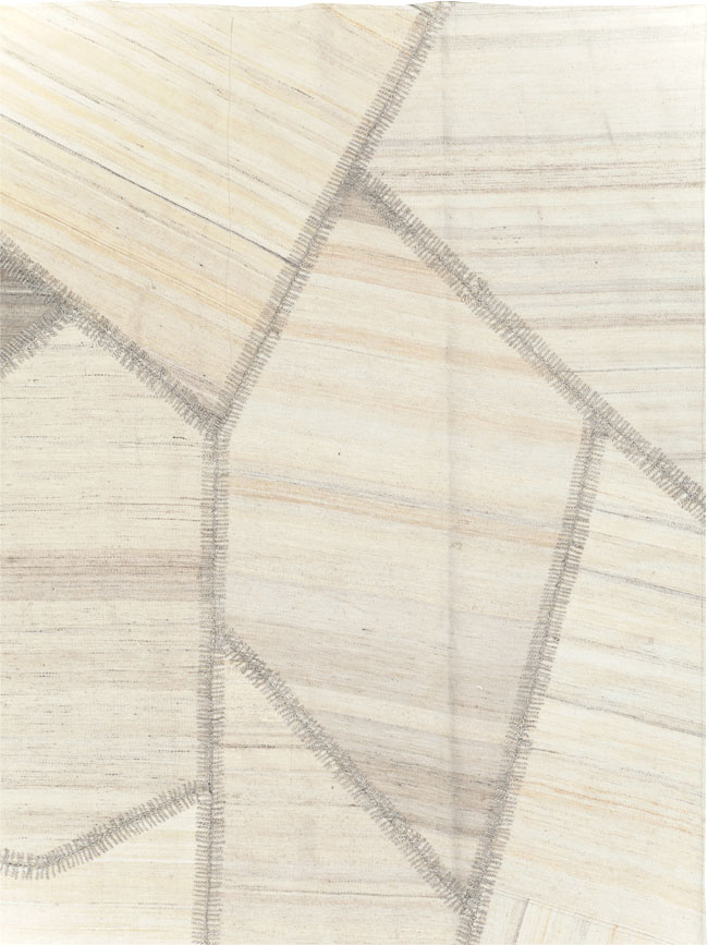 Modern Turkish Flatweave Kilim, No.30971 - Staging