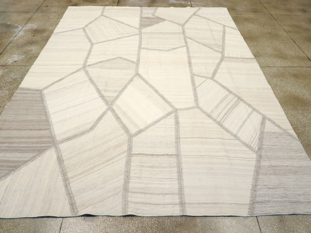 Modern Turkish Flatweave Kilim, No.30971 - Staging