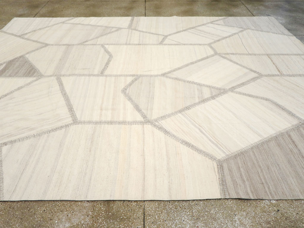 Modern Turkish Flatweave Kilim, No.30971 - Staging