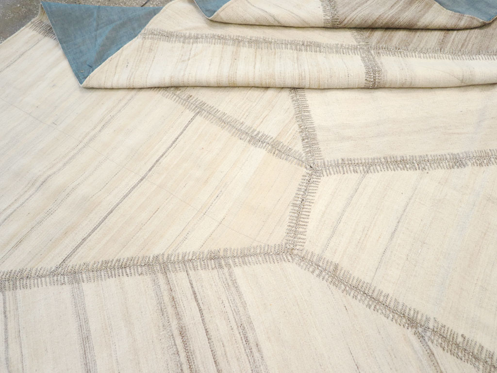 Modern Turkish Flatweave Kilim, No.30971 - Staging