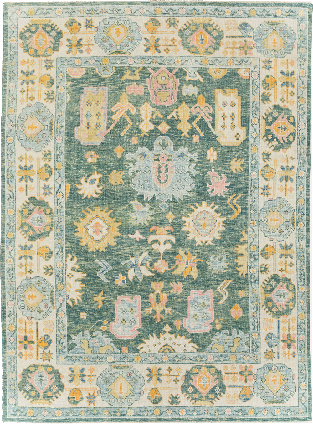 Modern Turkish Oushak, No.30980 - Staging