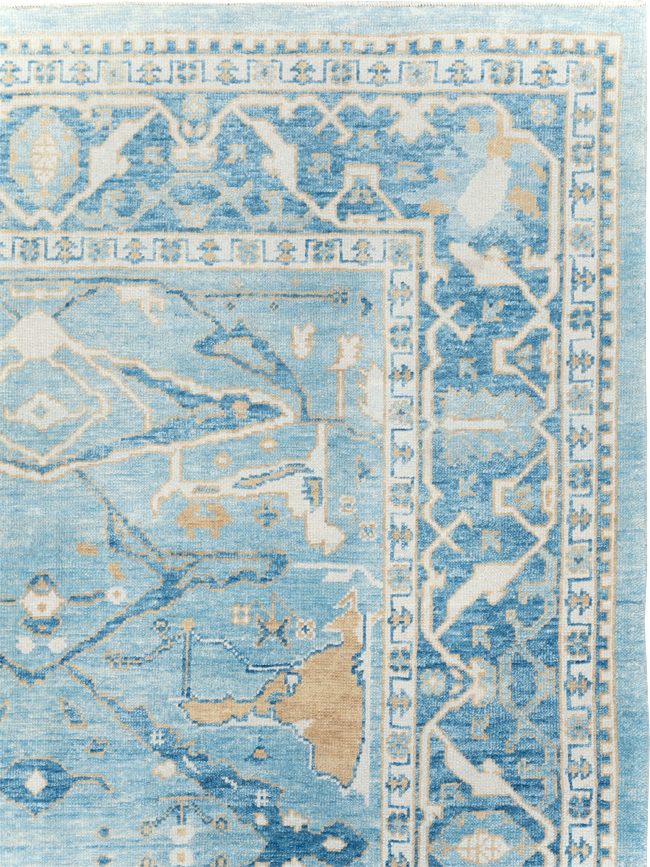 Modern Turkish Oushak Carpet, No.30983 - Staging