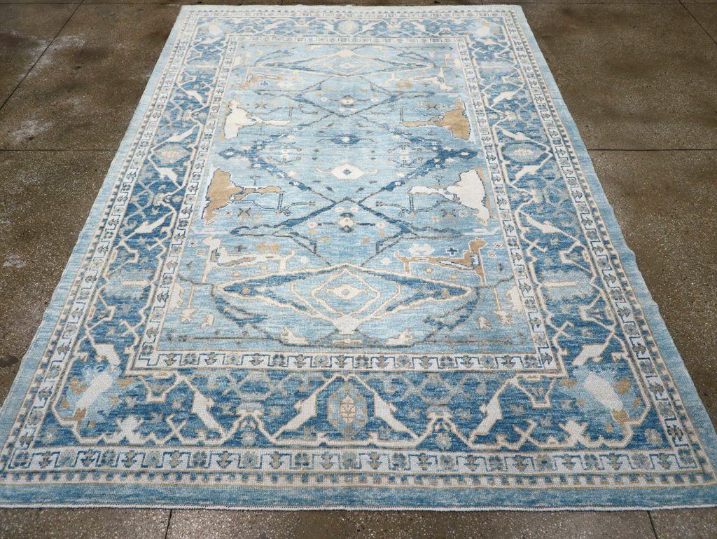 Modern Turkish Oushak Carpet, No.30983 - Staging