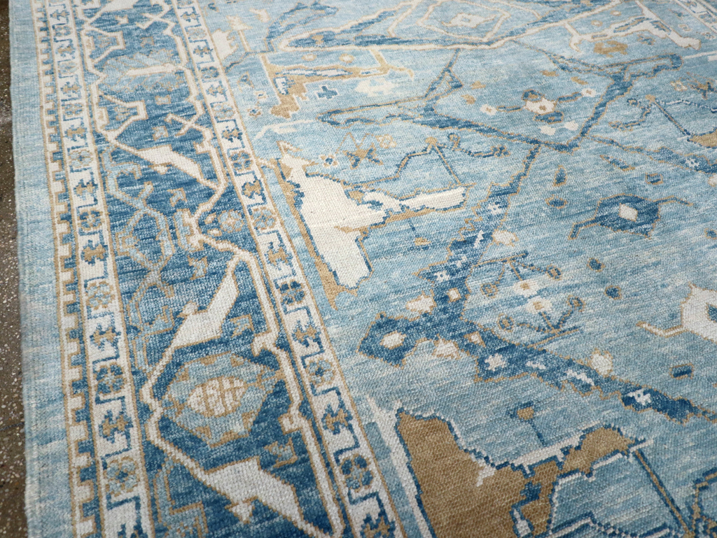 Modern Turkish Oushak Carpet, No.30983 - Staging