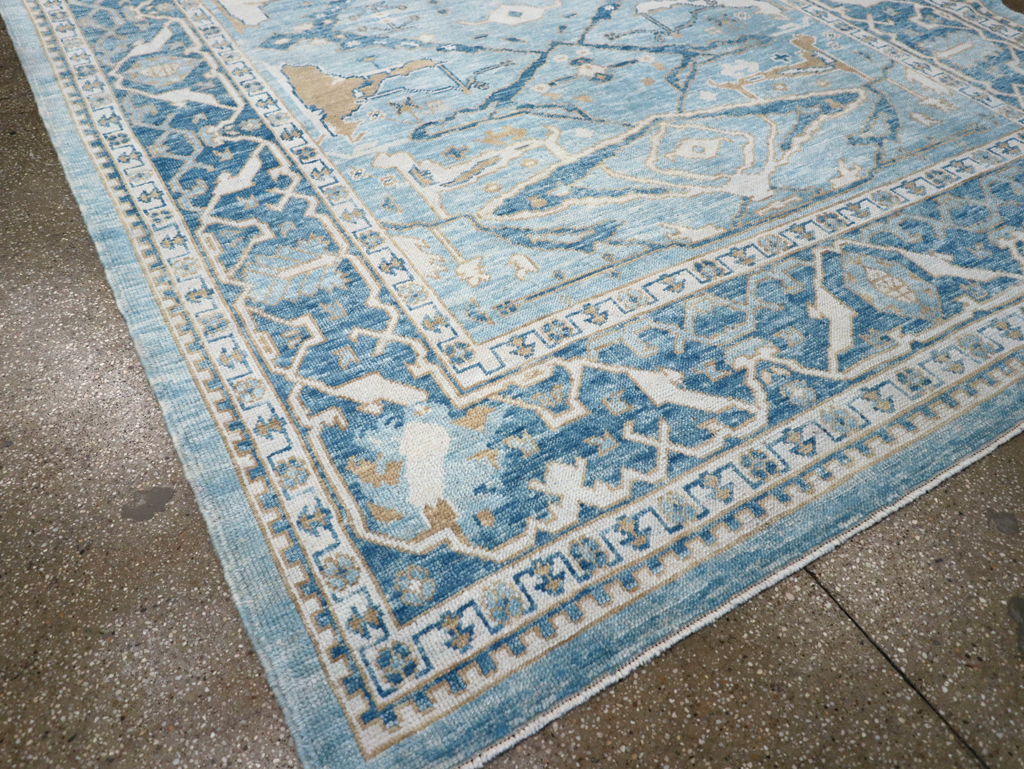 Modern Turkish Oushak Carpet, No.30983 - Staging