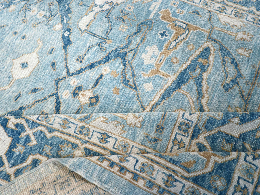 Modern Turkish Oushak Carpet, No.30983 - Staging