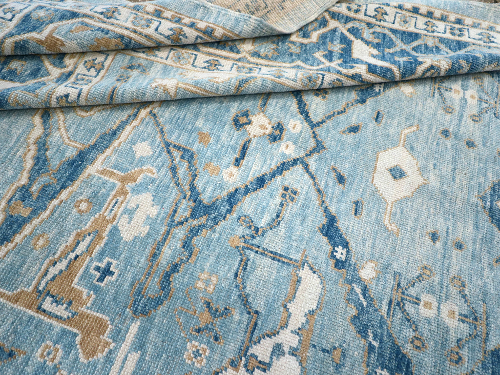 Modern Turkish Oushak Carpet, No.30983 - Staging