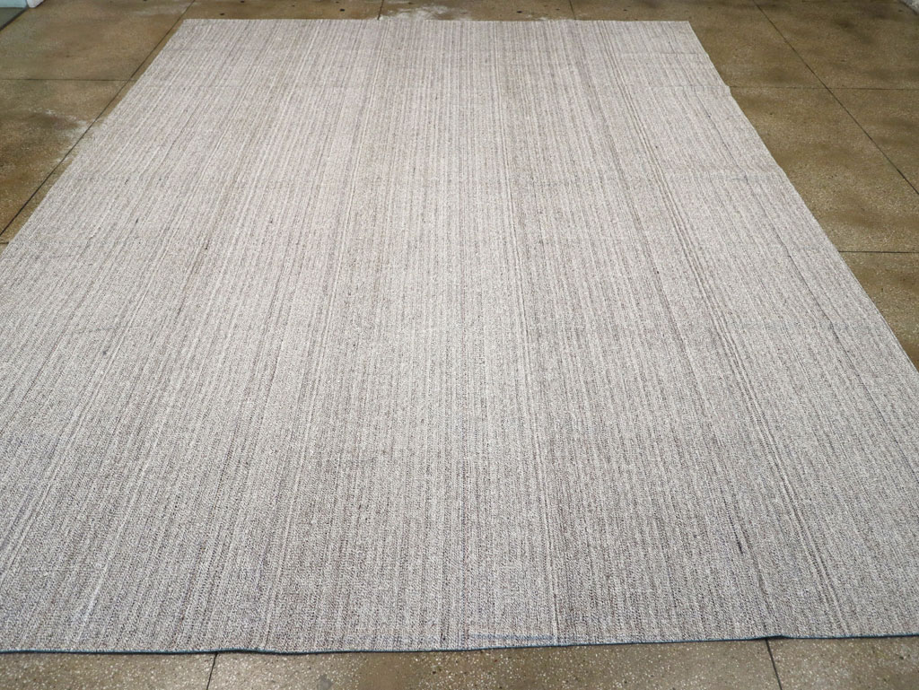 Vintage Turkish Flatweave Kilim Large Room Size Carpet, No.30988 - Staging