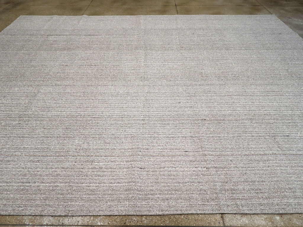 Vintage Turkish Flatweave Kilim Large Room Size Carpet, No.30988 - Staging