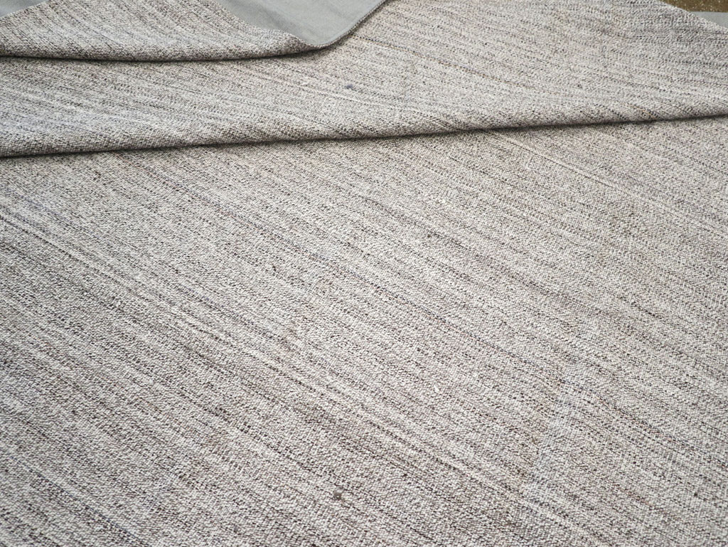 Vintage Turkish Flatweave Kilim Large Room Size Carpet, No.30988 - Staging