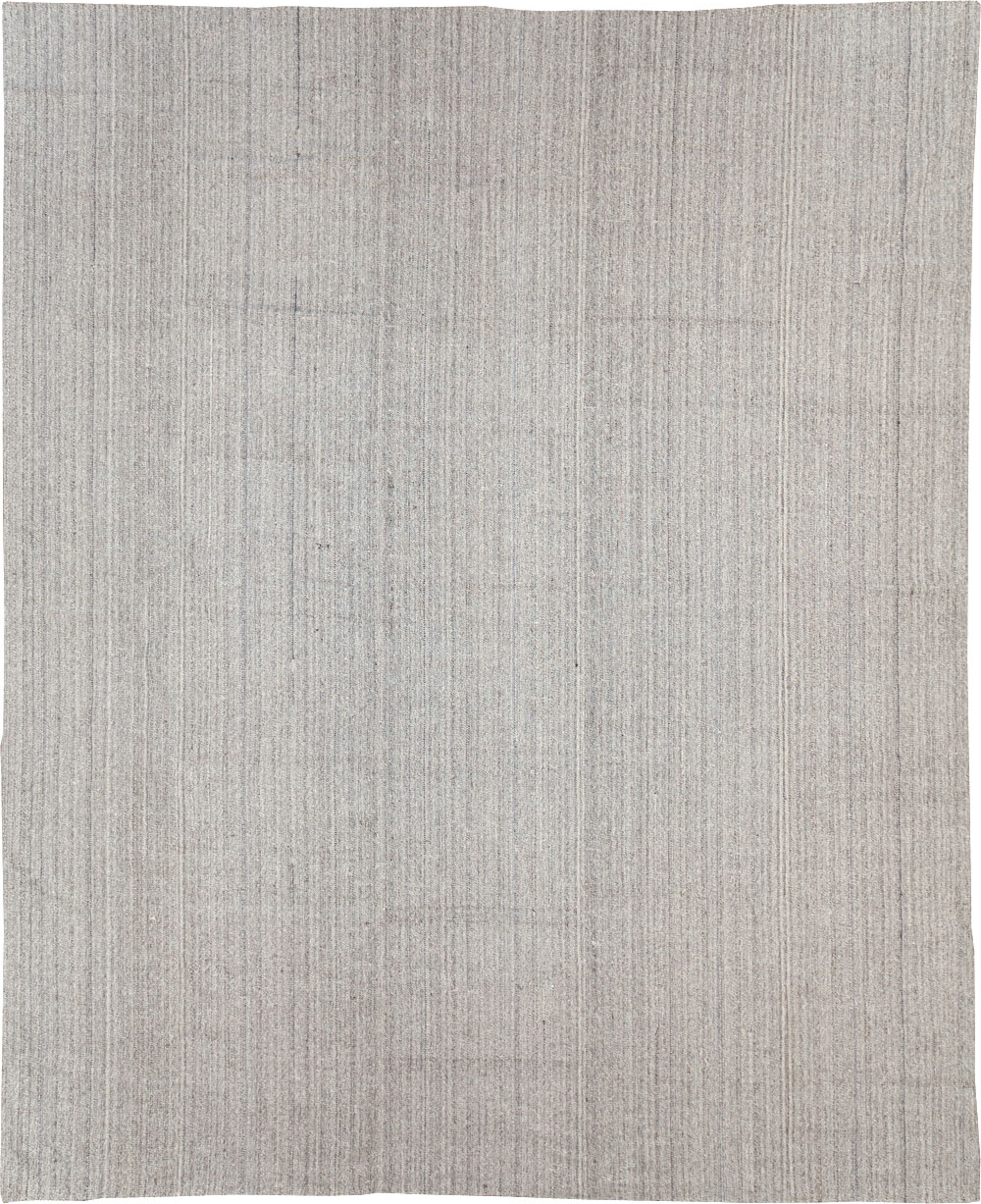 Vintage Turkish Flatweave Kilim Large Room Size Carpet, No.30990 - Staging