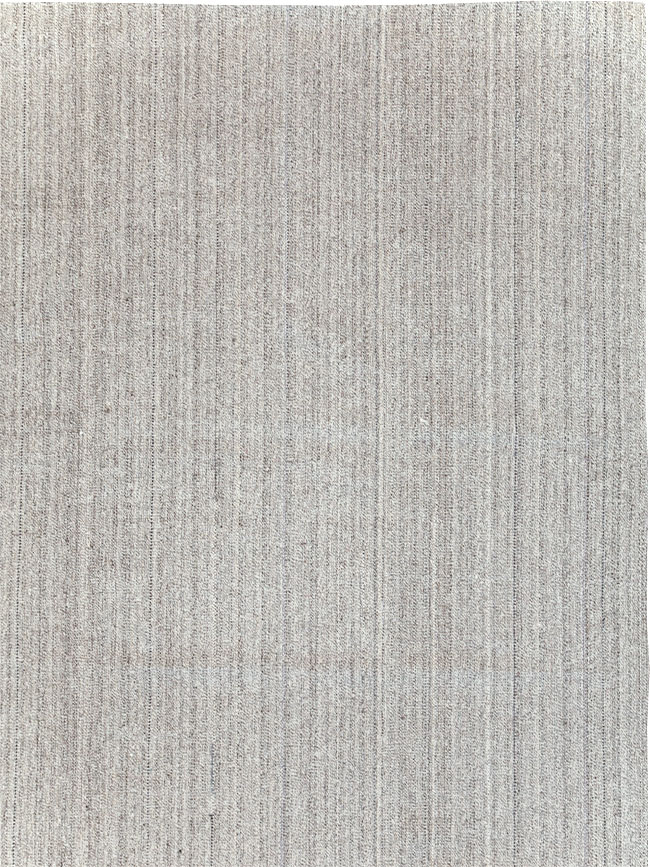 Vintage Turkish Flatweave Kilim Large Room Size Carpet, No.30990 - Staging