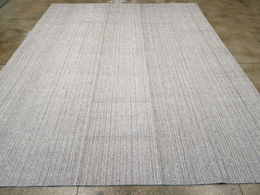 Vintage Turkish Flatweave Kilim Large Room Size Carpet, No.30990 - Staging