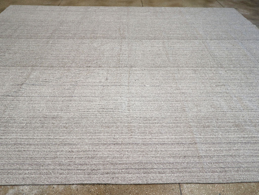 Vintage Turkish Flatweave Kilim Large Room Size Carpet, No.30990 - Staging