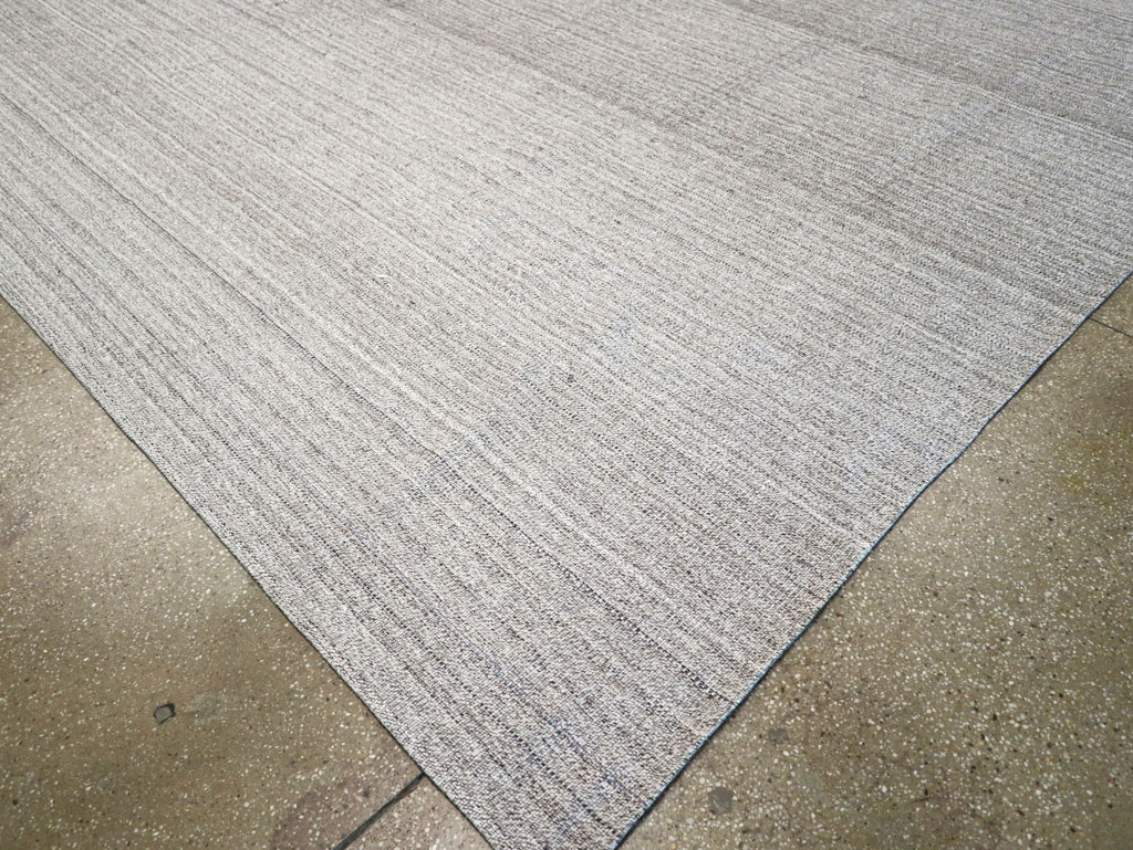 Vintage Turkish Flatweave Kilim Large Room Size Carpet, No.30990 - Staging