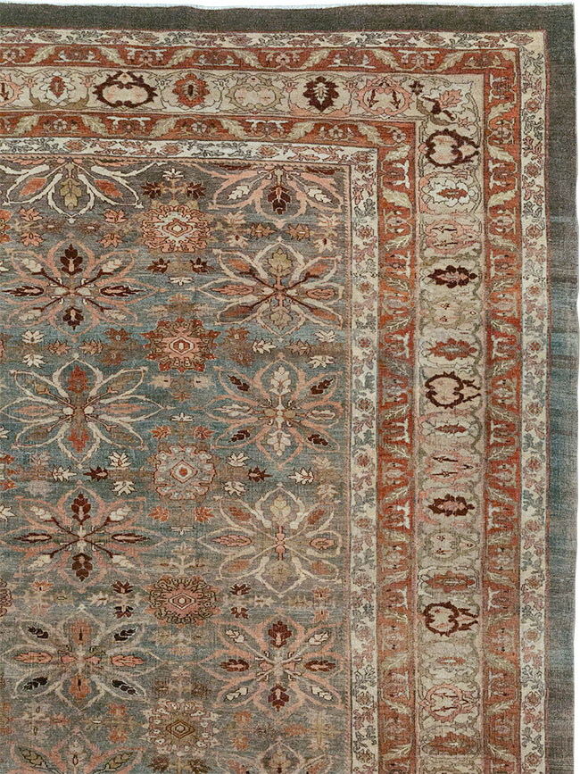 Antique Persian Bidjar Oversize Carpet, No.30993 - Staging