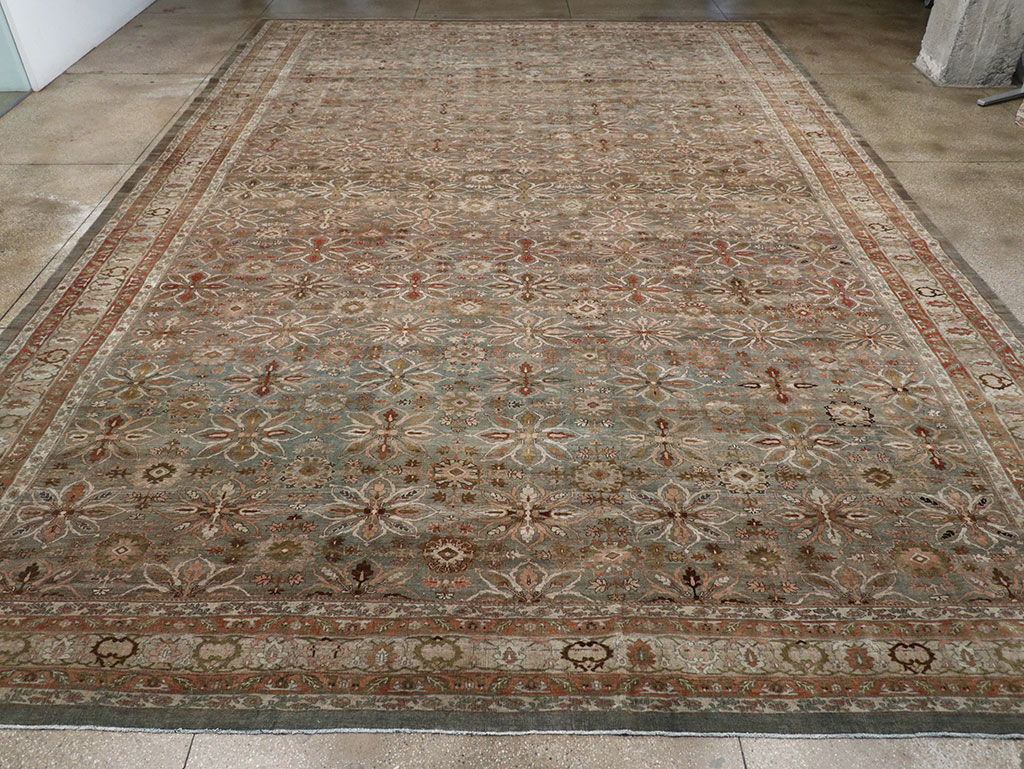 Antique Persian Bidjar Oversize Carpet, No.30993 - Staging