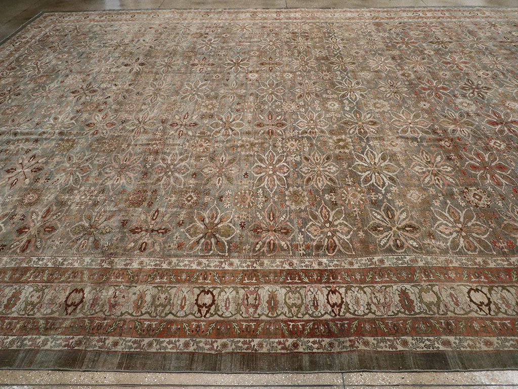 Antique Persian Bidjar Oversize Carpet, No.30993 - Staging