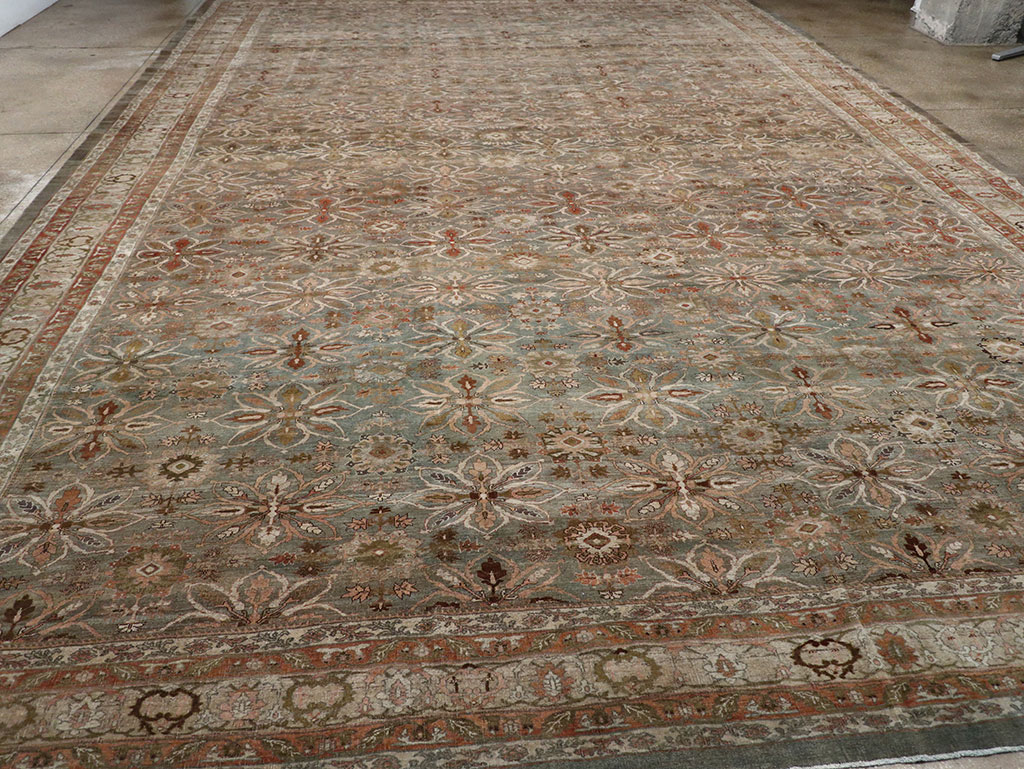 Antique Persian Bidjar Oversize Carpet, No.30993 - Staging