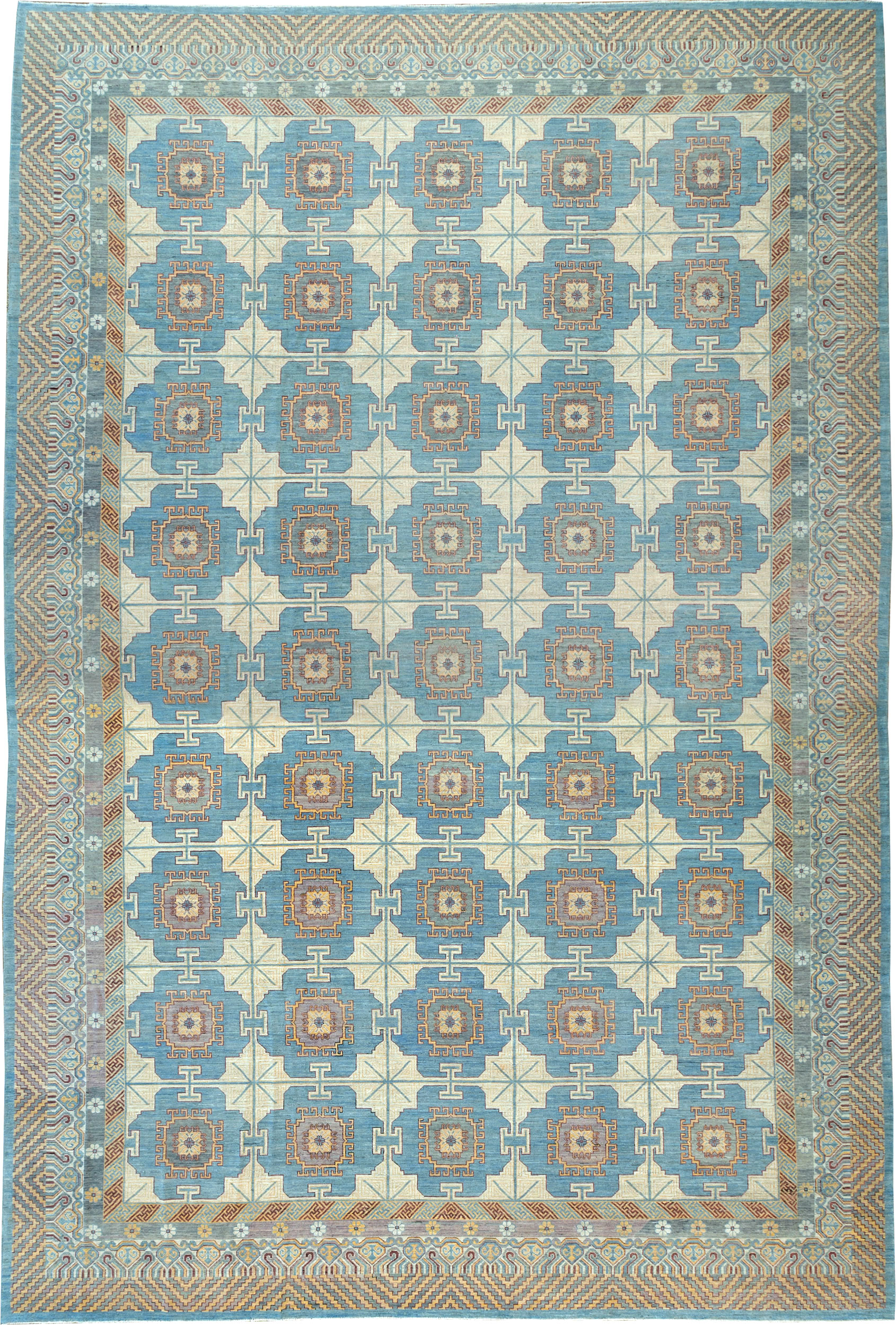 Contemporary East Turkestan Khotan Oversize Carpet, No.30995 - Staging