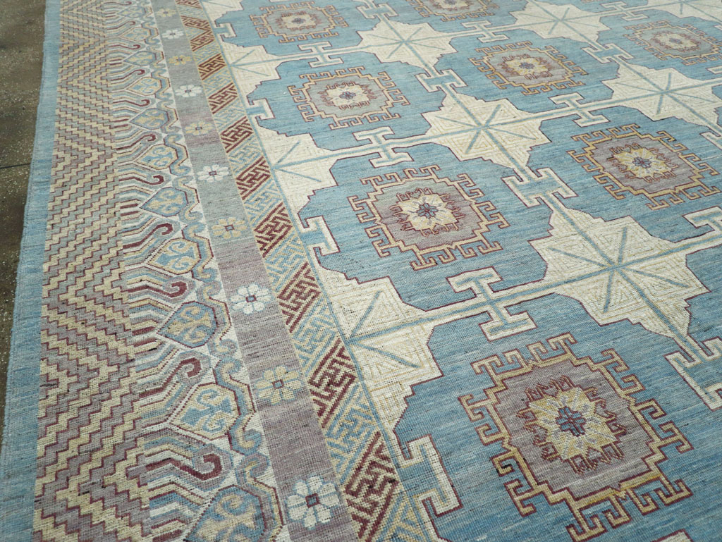 Contemporary East Turkestan Khotan Oversize Carpet, No.30995 - Staging