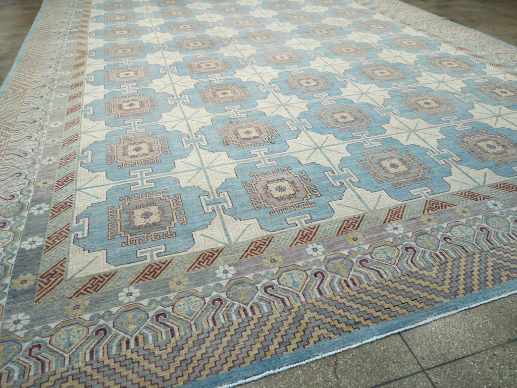 Contemporary East Turkestan Khotan Oversize Carpet, No.30995 - Staging