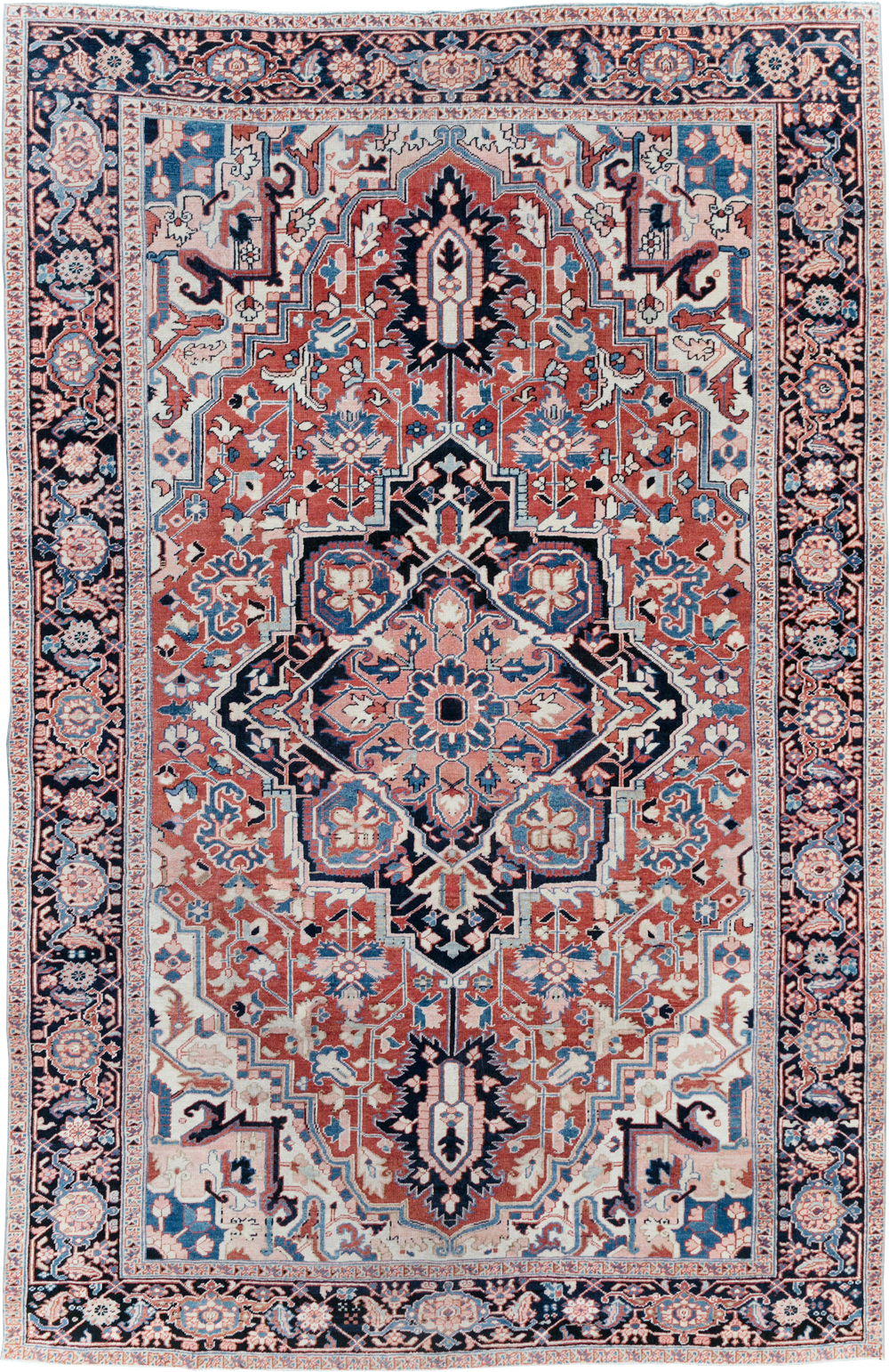 Antique Persian Heriz Room Size Carpet, No.30998 - Staging