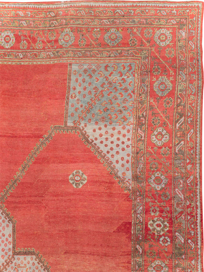 Antique Turkish Oushak Carpet, No.31002 - Staging